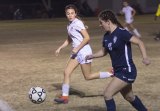 Lemoore's Brianna Navarette during Thursday's 2-0 loss to visiting Redwood. The Rangers continue to lead the West Yosemite League standings.